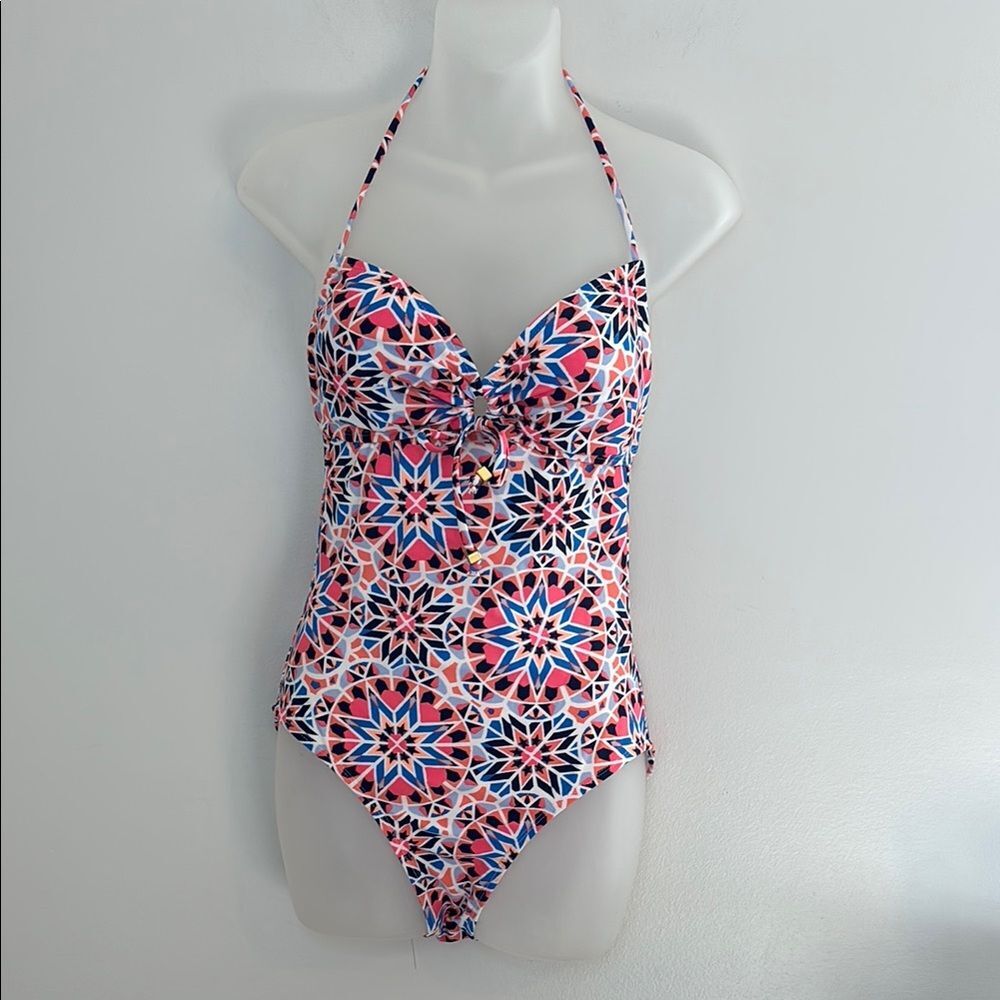 Old Navy Colorful Geometric Halter Swimsuit Size Small